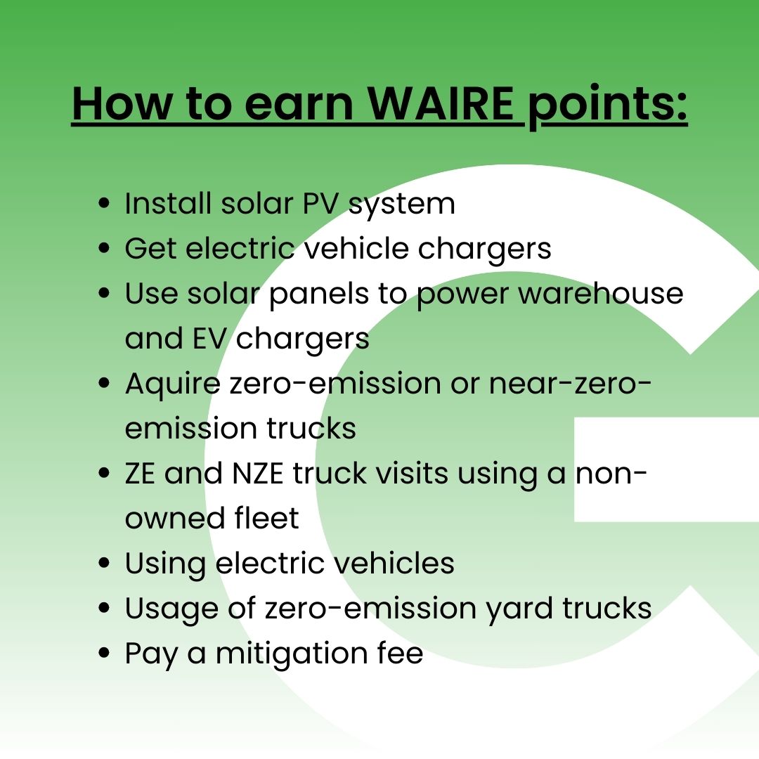 WAIRE program action items
